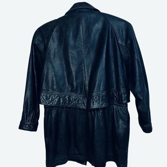 Vintage 1985 Wilsons Leather | Dark Green Parka Jacket | Men’s L (23” Chest) VTG - Picture 2 of 13